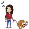 Isabelle: Une dog-sitter gaga des grands chiens,  fan des petits et moyens!