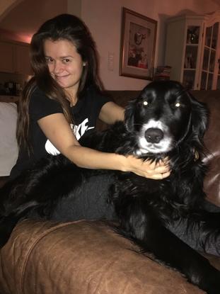 Moi avec ma chienne Freja