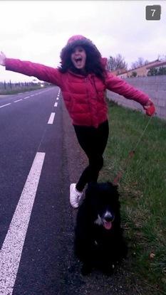 Moi avec ma chienne Freja