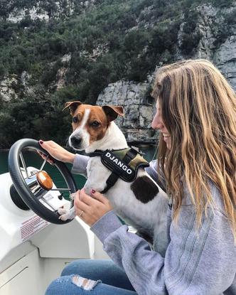 Django et moi dans les gorges du Verdon 