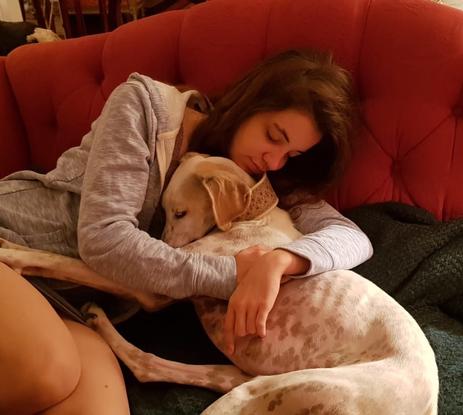 Avec ma chienne Astrée