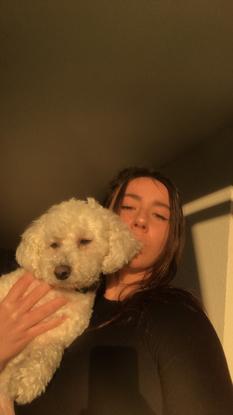 Moi prenant le soleil avec tchoutchou 