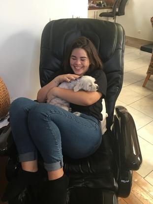 ma petite chienne , un bichon maltai 