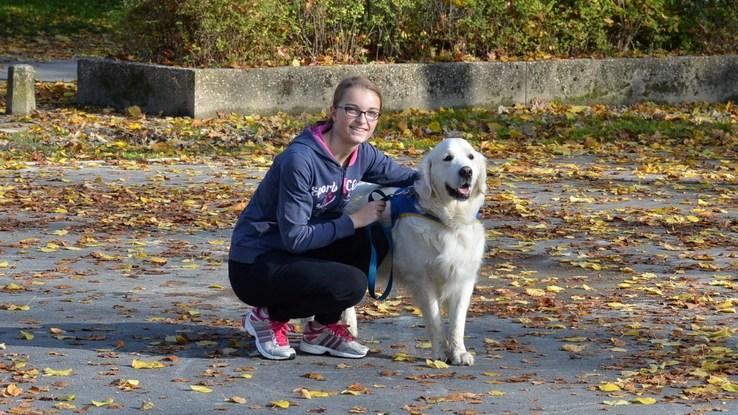 Promenade avec le chien de mon cousin en 2016