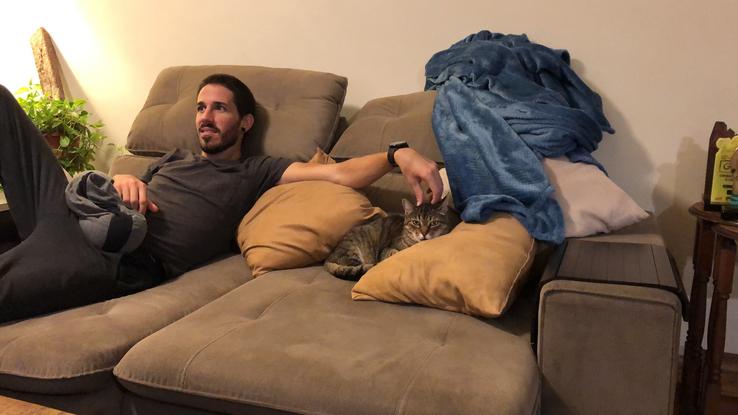 Mon copain et mon chat au Brésil 