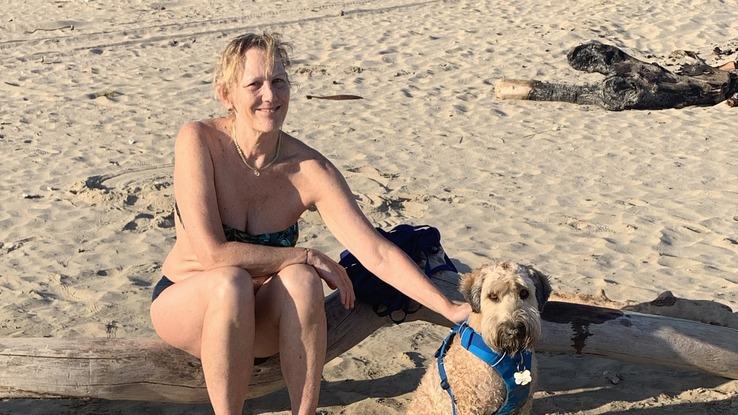 sur le sable avec Layla