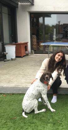 Ma chienne, Ooka, âgée de 3 ans et moi