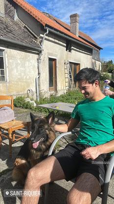 Avec Jo le doggy de mes parents