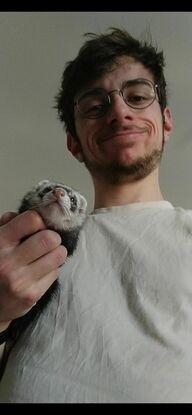 Avec mon furet Polly