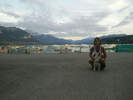 Balade à Annecy avec le chien de mes parents
