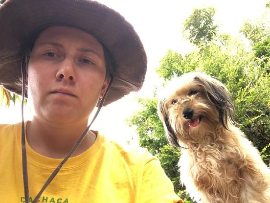 Avec un chien en Martinique 