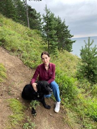 Moi avec mon ange - Ray, un labrador noir (décédé l'année dernière 🙏)